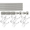 thumbnail image 1 of Combination Mount Foot Rail Kit, Satin Brush Finish Stainless Steel Tubing w/Internal Connector, Combination Bar Foot Rail Brackets, Ball End Cap, 26 ft = 78 in x 4, 1 of 3