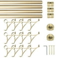 thumbnail image 1 of Combination Mount Foot Rail Kit, Satin Golden Finish Stainless Steel Tubing w/Internal Connector, Combination Foot Rail Brackets, Domed End Cap, 29 ft = 87 in x 4, 1 of 3