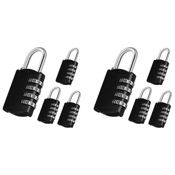 Combination-Padlock 4-Digit-Gym-Locker-Lock - 8 PCS Resettable Combo Lock for Toolbox School Employee Locker