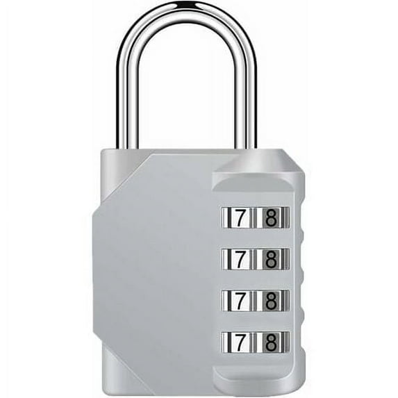Combination Padlock, Code Padlock for Locker, 4 Digit Combination Lock for Gym, School, Gate, Shed, Garage, Storage, Luggage Lockers and Tool Box