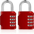 Combination Padlocks, 4 Digit Number Code for Gym Lock, School Lock