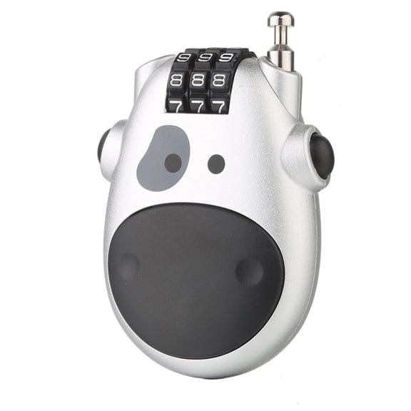 Combination Password Padlock with 3 Digit Resettable Code Combo Lovely Style Retractable Steel Wire Stylish Compact for Luggage