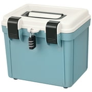 Combination Safe Box, Portable Lockable Storage Bin with Handle for Snacks and Personal Items, 4L Capacity Organizer, Blue