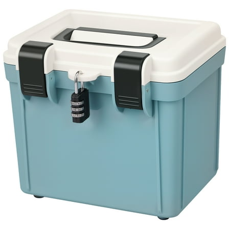 Combination Safe Box Large Capacity Document Safe Box with Combination Lock Portable Locking Organizer for Home Office Traveling