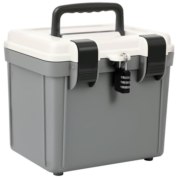 Combination Safe Box Large Capacity Document Safe Box with Combination Lock Portable Locking Organizer for Home Office Traveling