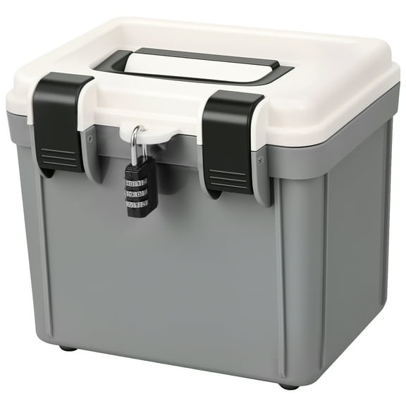 Combination Safe Box Large Capacity Document Safe Box with Combination Lock Portable Locking Organizer for Home Office Traveling