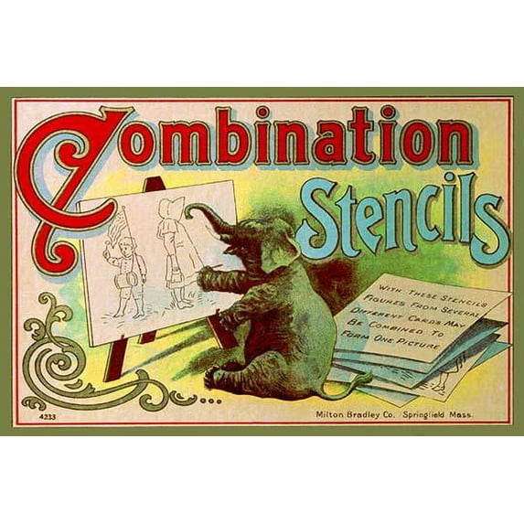 Combination Stencils- Fine Art Canvas Print (20" x 30")