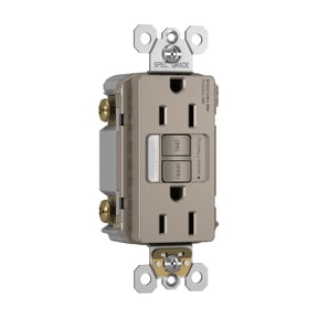 Combination Tamper-Resistant 15A Self-Test Night Light/GFCI, Nickel