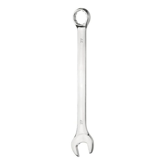 Combination Wrench 27mm Metric 12-Point Box and Open End 45# Carbon Steel