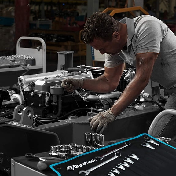 Combination Wrench Set, Metric, 15-Piece