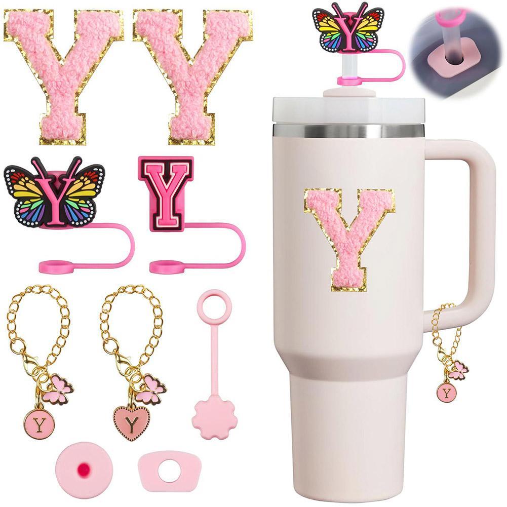 Combination Y letter butterfly straw dust cap suitable for Stanley cup ...