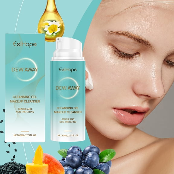 Combination cleansing gel that deeply cleanses without tightness, moisturizes, and is a three-in-one facial cleansing gel
