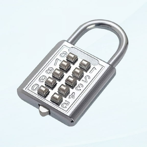 Combination lock 10-digit outdoor waterproof and rust-proof padlock keyless resettable zinc alloy suitable for school gym lockers, hasp doors, fences, lockers, cabinets, tool boxes