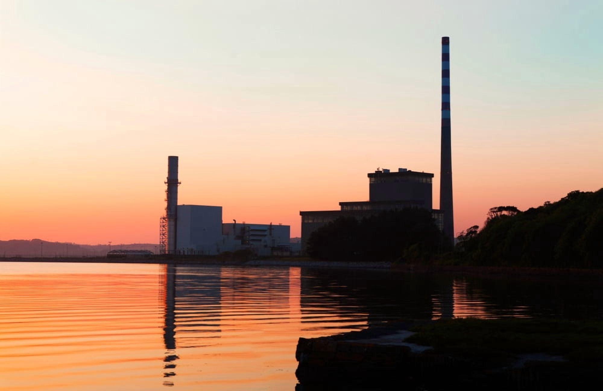 Combined Cycle Gas Turbine Power Station at the seaside Aghada Whitegate County Cork Republic Of Ireland Canvas Art - Panoramic Images (27 x 9)