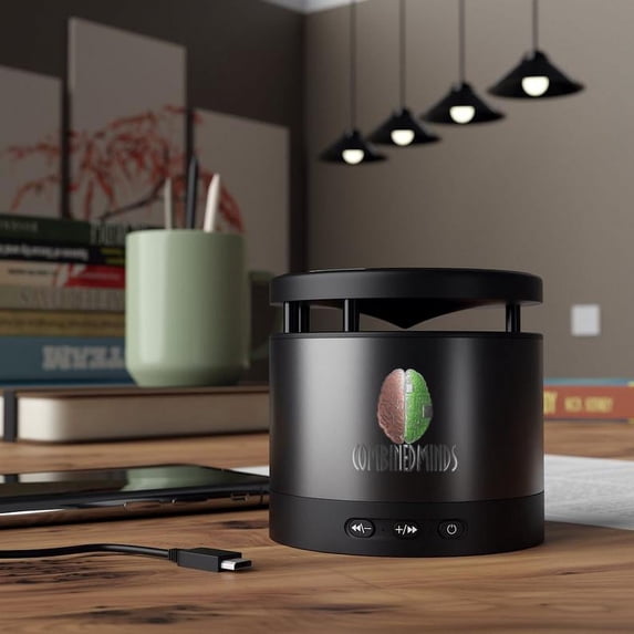 CombinedMinds Metal Bluetooth Speaker and Wireless Charging Pad