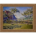 thumbnail image 1 of Comblat Castle, The Pre 24x20 Gold Ornate Wood Framed Canvas Art by Paul Signac, 1 of 2