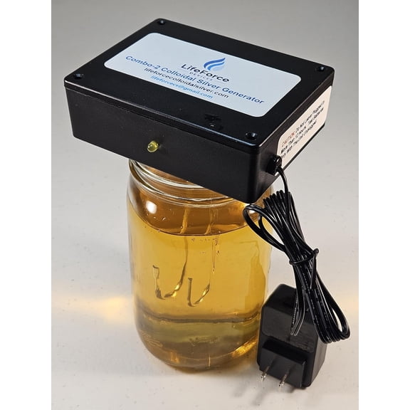 Combo-2 Basic Silver Generator Package – Home & Off-Grid Solution Kit – Make 32 oz in 32 minutes – Dual Power with Pure Silver Wires (Gauge-14)