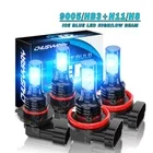 Combo 9005+H11 LED Headlight High Low Beam Bulbs 8000K Ice Blue Super Bright