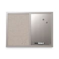 thumbnail image 1 of MasterVision MX04331608 24 in. x 18 in. Gray MDF Wood Frame Designer Combo Fabric Bulletin/Dry Erase Board - Multicolor/Gray, 1 of 9