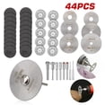 thumbnail image 1 of Combo Cutter Kit, 20PCS Resin Cut Off Discs, 10 Pcs Diamond Cutting Wheel, 6PCS HSS Circular Saw Blades, 6PCS Mandrels & 2PCS Screwdrivers for Dremel Rotary Tool, for Cutting Gem, Jade and Glass, 1 of 9