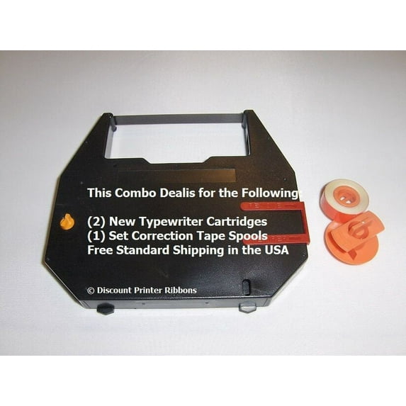 Combo Deal Olympia Startype 2 Typewriter Ribbon / Correction Spool