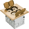 thumbnail image 1 of Arlington FLB5552MB Combo Floor Box Kit with Installed Low Voltage Divider - Brass, 1 of 2