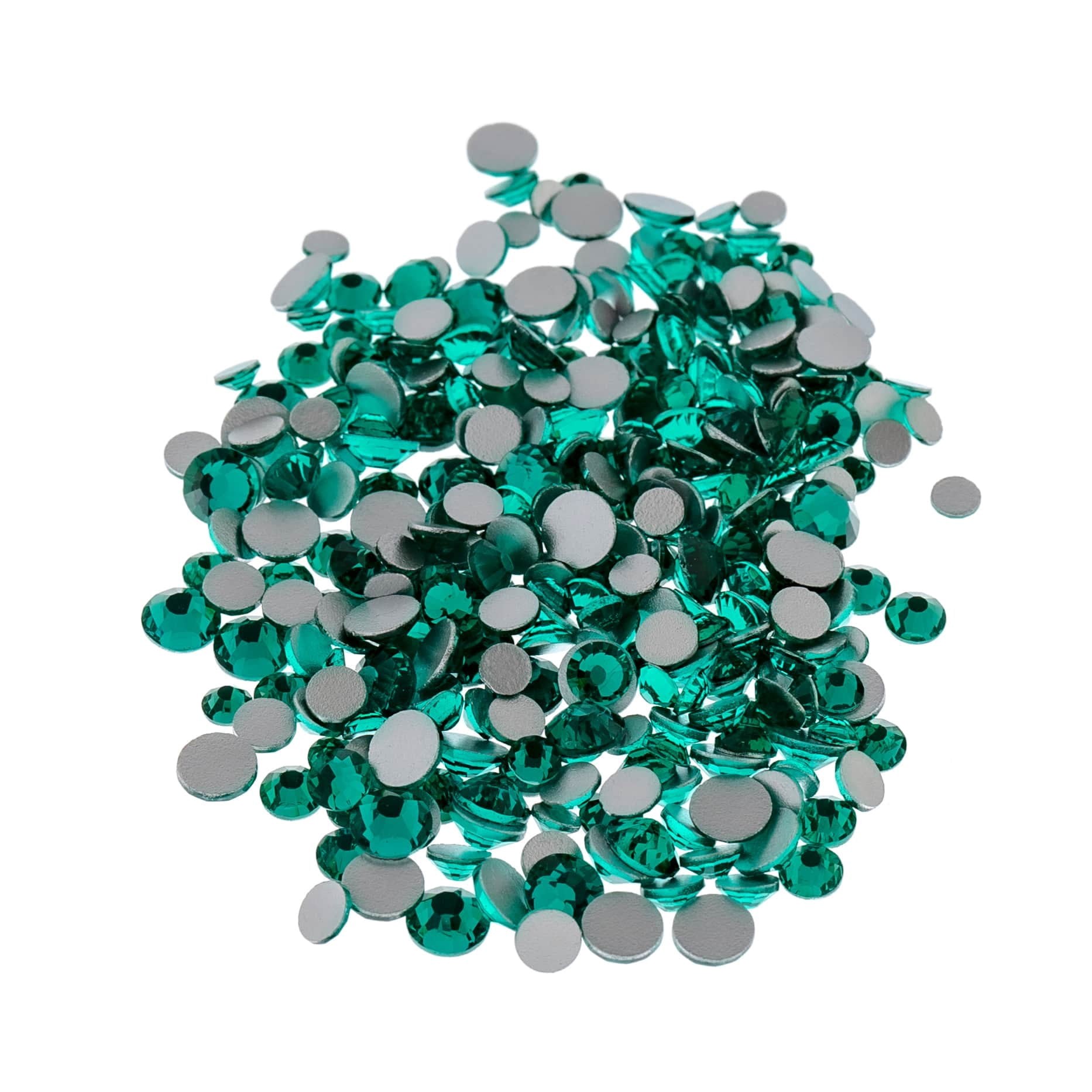 Bead Landing Combo Glass Flatback Rhinestones - SS12, SS16 & SS20 Multi-Size Faceted Gems for DIY Jewelry, Crafts & Nail Art, 12 Pack