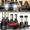 thumbnail image 1 of Combo H11 9005 5202 LED Headlight High Low Beam Fog Light Bulbs 6000K White 6pc, 1 of 12