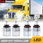 Combo High Low Beam White LED Headlight Bulbs For Peterbilt 579 587 Trucks Lamp