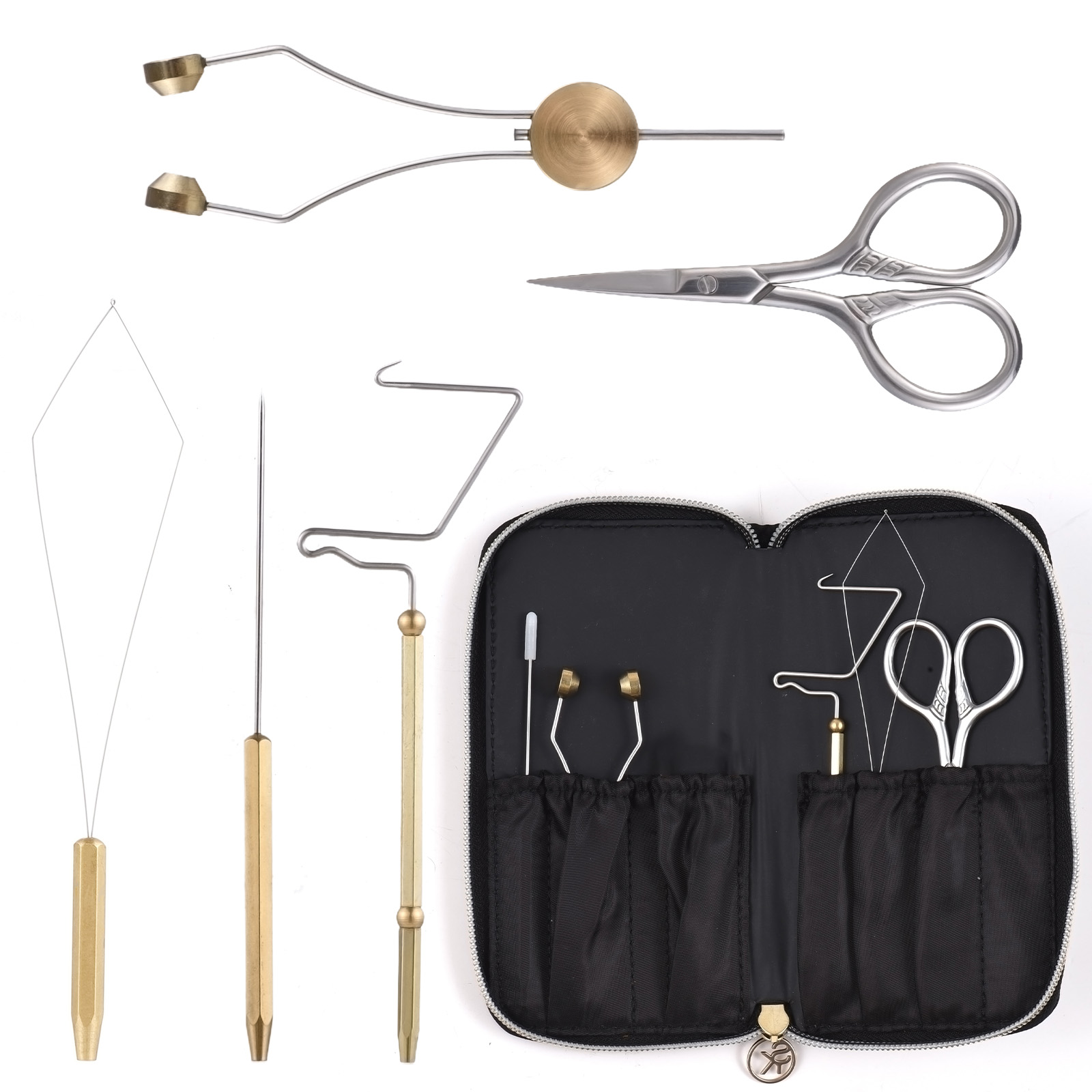 Combo Kit of Fly Tying Tools Includes Whip Finisher, Bobbin Holder