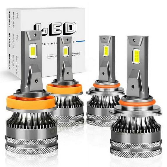 Combo LED Headlight Bulbs 6000K for 2016-2020 Ford Transit 250 High Low Beam White 4X