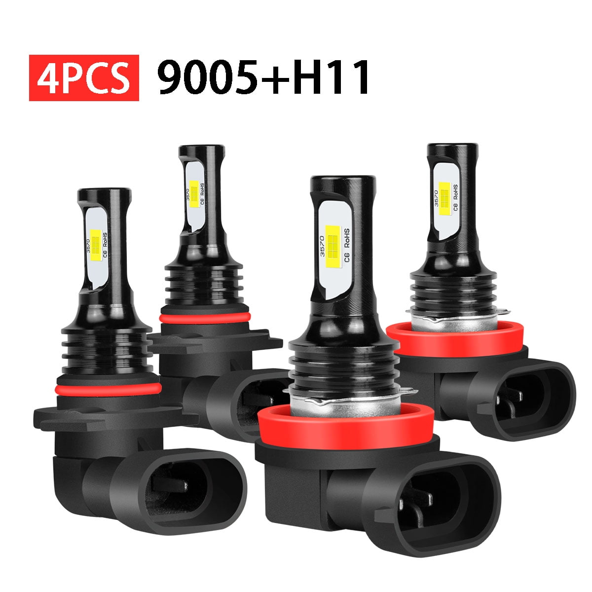 Combo LED Headlight Bulbs for Chevrolet Silverado 1500 2007-2015 High Low Beam