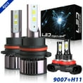 thumbnail image 1 of Combo LED Headlight Fog Light Bulbs Kit White for 2007-2013 Suzuki SX4 2008 2009 2010 2011 2012, 1 of 18