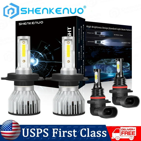 Combo LED Headlight H4 9145 For Toyota Tacoma 2005 2006 2007 2008 2009 2010 2011