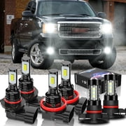 Combo LED Headlights Fog Light Bulbs Kit for Jeep Grand Cherokee 2011 2012 2013