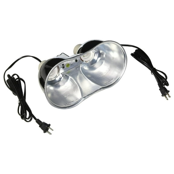 Combo Mini Deep Dome Clamp Lamp Fixture 2 x 5-1/2 Inch Deep Domes