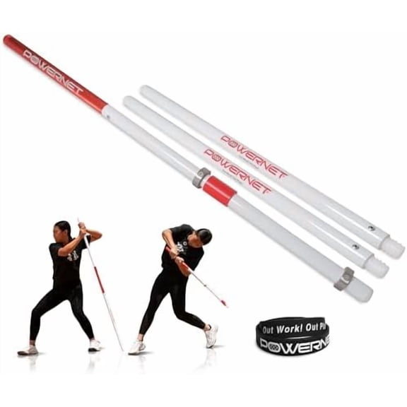 Combo PVC/Click Stick Softball & Baseball Swing Trainer, Interchangeable Baseball Hitting Trainer, PVC Training Bat for Drills, Bat Speed Training Equipment$$Sport & Recreation Other