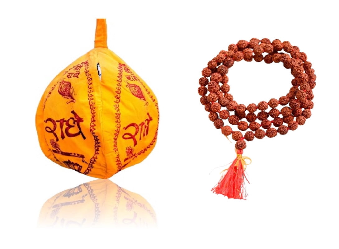 Combo Pack of 108 Beads rudraksha and Cotton Shri Ayoydhya Ram ji Gau ...