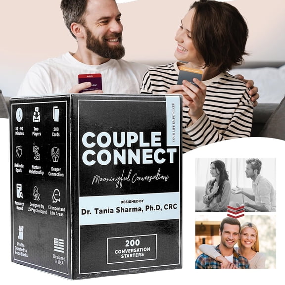 Combo Pack 200 Conversation Cards For Couples Deepen Communication Strengthen Bond Build Trust Date Night Engagement Relationship Card Game Black 2.7*2.7*3.5 In