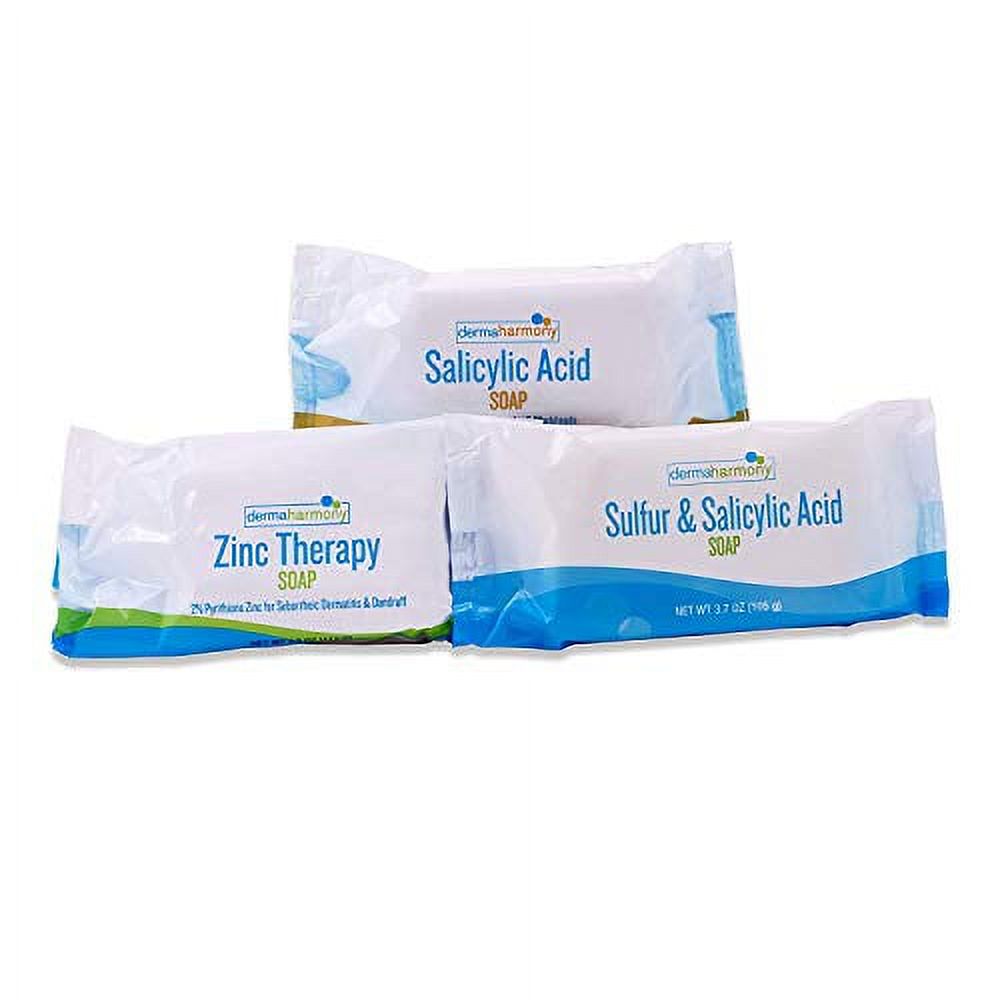 Combo Pack 3 Bars (2 Pyrithione Zinc, Sulfur/Salicylic Acid, 2