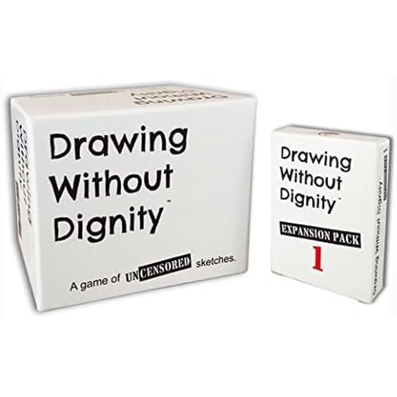 Combo Pack: Party Game + Expansion Pack 1 - A Twisted Funny Adult Party Game Version of The Classic Drawing Game