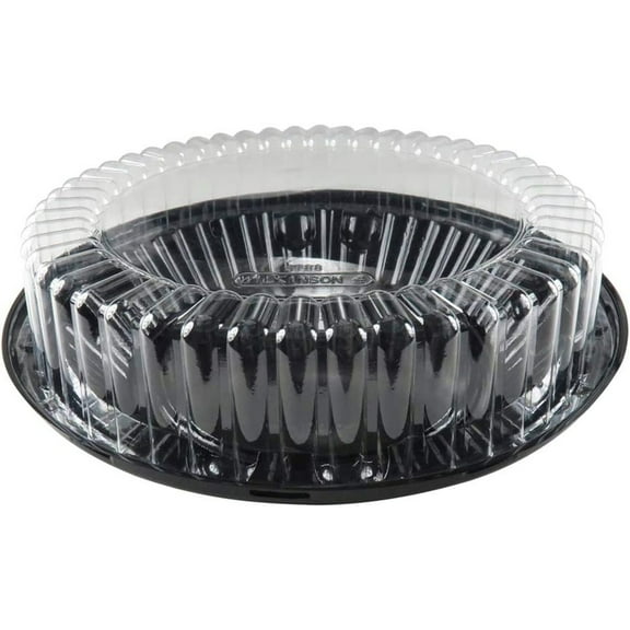 Combo Pack of 10" 2 Piece Pie Carriers with 10" Pie Pans- Pack of 10 Carriers and Pie Pans (HIgh Dome Lid)