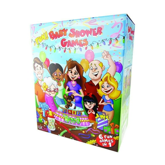 Combo Pack of Baby Shower Games - 6 games in 1 Box (Clear - Tan Baby)
