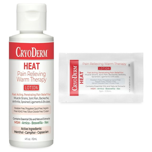Combo Package Heat-Warm Therapy 4 oz Lotion & 12 Packets