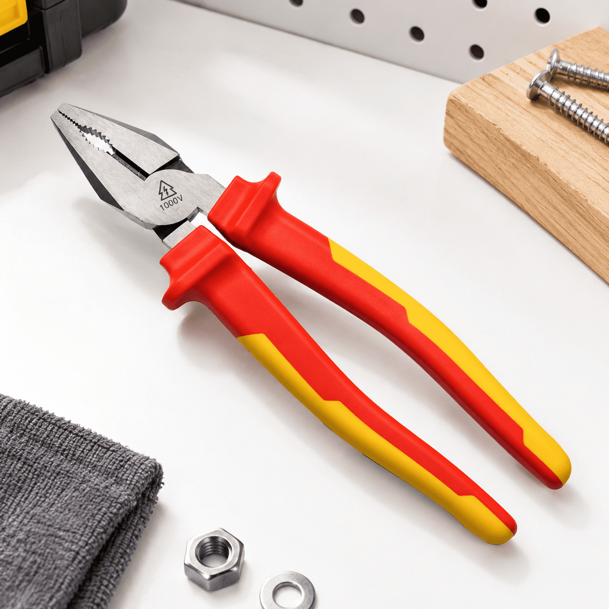 Combo Pliers 8.5 Inch Longulated Electrician Hand Tool, VDE Certified ...