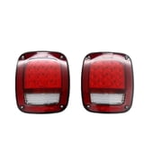 Combo Red 16 LED Truck Stop Turn Taillights / White 22 LED Reverse Lights RH&LH