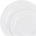 thumbnail image 1 of Combo Set 7" Dessert Plates and 10" inch Round White Plastic Plates, Disposable China Like Party Plate, Heavy Duty Dinner Charger Plate, Salad, Wedding, Tableware, Tablesetting, Catering (144), 1 of 5