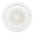 thumbnail image 1 of Combo Set 8" Dessert Plates and 10" inch Round White Plastic Plates with Gold Medallion Print, Disposable China Like Party Plate, Heavy Duty Dinner Charger Plate, Salad, Wedding, Tableware (20), 1 of 5