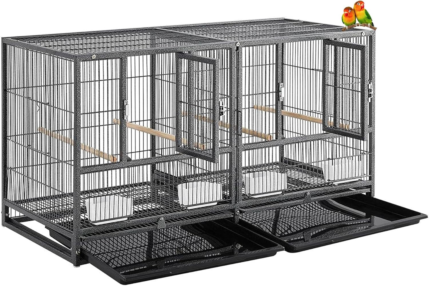 Combo Stacker Center Divided Breeder Breeding Bird Flight Double ...