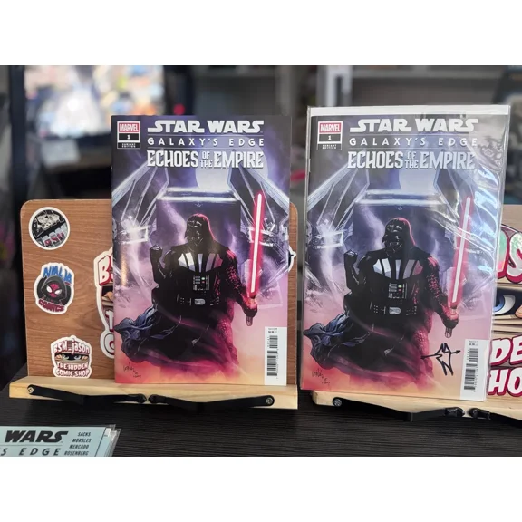 Combo : Star Wars #1 Galaxys Edge - (one) signed With C O A (one) Raw Copy
